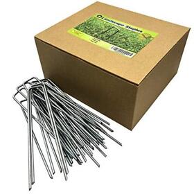 120 Pack Galvanized Garden Stakes Landscape Staples 6 Inch 11gauge Fence Stake I