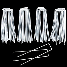 200 Pcs Garden Staples 6 Inch U-shaped Landscape 11 Gauge Heavy Galvaniz
