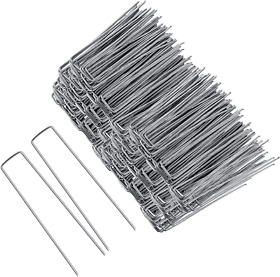 200pack 6inch Garden Landscape Staples Lawn Landscaping Fabric Yard Stakes 11 Gauge