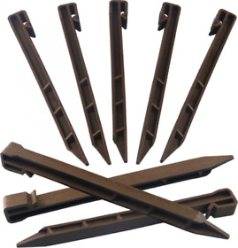 30 Pcs Brown Garden Landscape Edging Stakes 10 Inch
