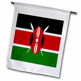 B00pzrmccw 3drose Flag Of Kenya - Kenyan Black Red Green With Maasai African Warrior Shield