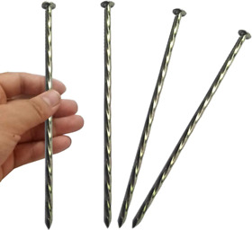 50 Pack 8 Solid Galvanized Nonrust Metal Garden Stakes Spiral Landscape Edging