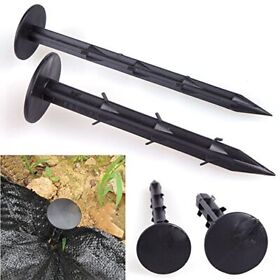 50pcs 4.3 Inch Plastic Gardening Ground Nail Sturdy Rustproof Stake Anch