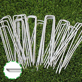 6 Inch Garden Stakes Galvanized Landscape Staples U-type Turf For Artif 6 Inch Garden Stakes Galvanized Landscape Staples U-type Turf For Artif