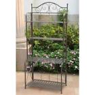 3472-rt-bn 700493301553 International Caravan Mandalay Iron Folding Baker Rack