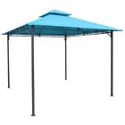 Yf-3136b-ab 700493937455 International Caravan Square Vented Canopy Gazebo Aqua Blue
