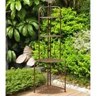 3465-rt-bn 700493938773 International Caravan Mandalay Iron Folding Corner Bakers Rack