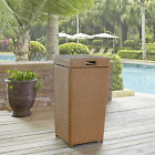 710244214445 Crosley Furniture Palm Harbor Outdoor Wicker Trash Bin