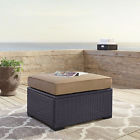 Ko70127br-mo 710244215947 Crosley Furniture Biscayne Ottoman With Mocha Cushions