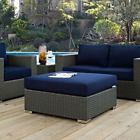 889654025375 Modway Furniture Sojourn Outdoor Patio Sunbrella Square Ottoman