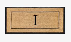 B0bwmvj27k A1 Home Collections Monogrammed Doormat Natural Coir/rubber Large 30x60 Inch Thick Entry Mat
