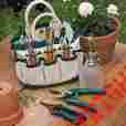 A58752 Wrapables Indoor Gardening Lawn Tool Set Eight Pocket Canvas Tote Planting New