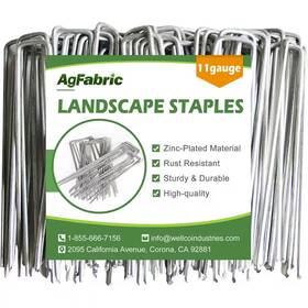 Agfabric 313025555548 8 Inch 11 Gauge Galvanized Landscape Staples Stake Pins For Weed Barrier Irrigati Agfabric 313025555548 8 Inch 11 Gauge Galvanized Landscape Staples Stake Pins For Weed Barrier Irrigati