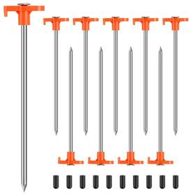 Ahkunmt 789007973639 10pcs Tent Stakes Heavy Duty 7.1inch Pegs Non-rust Metal Camping Ahkunmt 789007973639 10pcs Tent Stakes Heavy Duty 7.1inch Pegs Non-rust Metal Camping