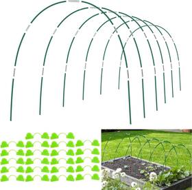 Gh002 Aierden 36pcs Garden Hoops For Raised Beds 6 Sets Of 8ft Long Greenhouse Green Gh002 Aierden 36pcs Garden Hoops For Raised Beds 6 Sets Of 8ft Long Greenhouse Green
