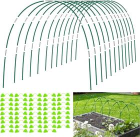 Gh003 Aierden 72pcs Garden Hoops For Raised Beds 12 Sets Of 8ft Long Greenhouse Green Gh003 Aierden 72pcs Garden Hoops For Raised Beds 12 Sets Of 8ft Long Greenhouse Green