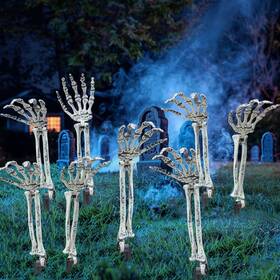 Askls008 Aiseno 8pc Realistic Skeleton Arm Stakes Halloween Decorations For Lawn Gray Askls008 Aiseno 8pc Realistic Skeleton Arm Stakes Halloween Decorations For Lawn Gray
