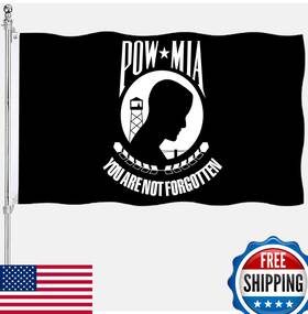B0bcjtdt4m Ajjsue Double Sided Pow/mia Flag 3x5 Outdoor Heavy Duty 3-ply Polyester With 2 Grommets