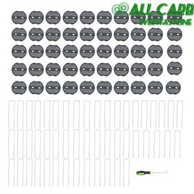 Wsl1239648 All-carb 50pcs 6 Inch Landscape Staples Garden Stakes Galvanized Sod With Gasket 11 Gau