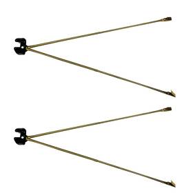 B0cm6kwlql Amzflag 2-pack Gold Indoor Flag Spreader 19.5 Inch Metal For Pole Display