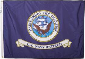 B001901zfe Annin Flagmakers U.s. Navy Retired Military Flag 3x4 Ft Model 977524 Usa Made