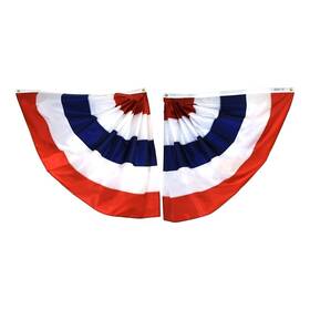 B001ewnb54 Annin Flagmakers American Flag Pleated Half Fan Bunting Decoration 3x3 Feet Outd
