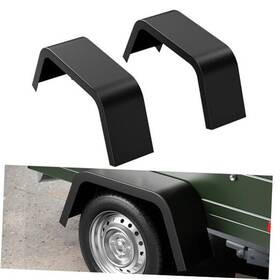 Aoile 5ribewjy-deauar Trailer Fenders 2 Pack Tandem Axle Fit 14 Inch -16 Balck