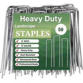 Ashman Online 445008699635 Heavy-duty Garden Stakes Landscape Staples And Fence Stake Anti Rust Galvan