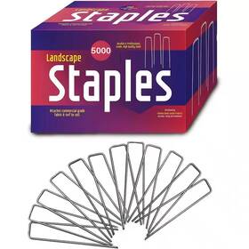 Ashman Online 711182013381 Galvanized Fabric Stakes Landscape Staples 5000-count Garden Heavy-duty