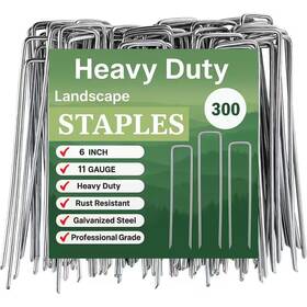 Ashman Online 726084914179 Heavy Duty Garden Stakes Galvanized Landscape Staples And Fence Stake Dut