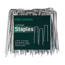 Augbeer 313030634634 6 Inch 11 Gauge Landscape Stakes For Weed Barrier Tent Anchoring Plant Cover T