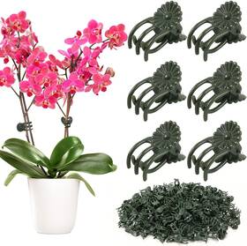 10710 Augshy 120 Pcs Plant Clips Dark Green Orchid Support