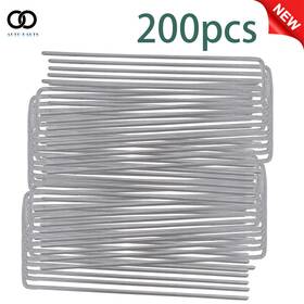 Apo115408 Autoooparts 200 Pack 6 Inch Landscape Staples Garden Stakes 11 Gauge Galvanized Sod