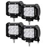Auxbeam 4 Pcs 4inch Led Light Bar 18w Pods 1800lm Flood Beam Off Road Lights