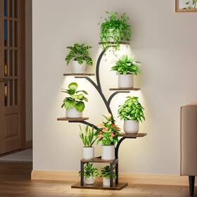 Bacekoll 737635607433 49 Inch Metal Indoor Plant Stand With Grow Lights 7 Tiered Corner Shelves Bacekoll 737635607433 49 Inch Metal Indoor Plant Stand With Grow Lights 7 Tiered Corner Shelves