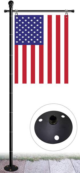 B0b63s1wtr Balie Space 10ft Garden Flag Pole Stand For 3x5 Us Flags Adjustable Outdoor