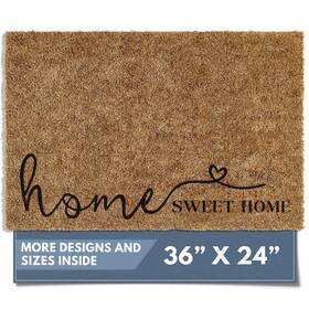 B0dv7tl912 Barnyard Designs Large 36x24 Inch Outdoor Doormat Welcome Mat - Home Sweet Scri