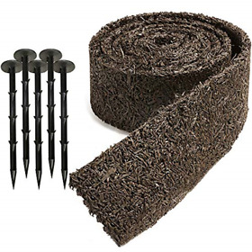 Black Rubber Mulch Border For Landscaping 120 X 4.5 Roll Natural-looking Black Rubber Mulch Border For Landscaping 120 X 4.5 Roll Natural-looking