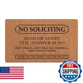 B0f914z246 Bnwepo Funny Welcome Door Mat No Soliciting 17x30 Inch Indoor Outdoor Entrance D