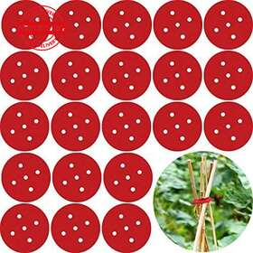 Boao 760385562448 24 Pack Garden Stake Connectors Circle Plant Support Stretch Red