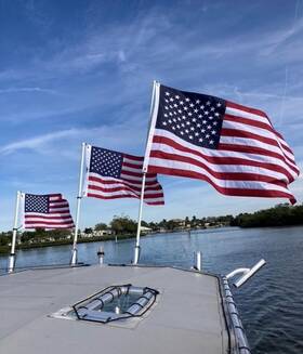 B0cc3hjs9t Boat Trix.com 30 Inch Fiberglass Flagpole 7/8 Diameter Stainless Hardware Rod Moun
