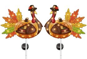 B0c8hwffrp Bonsai Tree Thanksgiving Decorations Outdoor Solar Turkey Garden Stake Lights 41 Inches Me