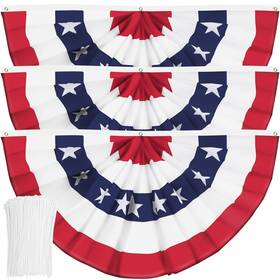 B08ttgrw8f Booson Usa Pleated Fan Banner American Bunting Flag With Canvas Header And Brass Gromme