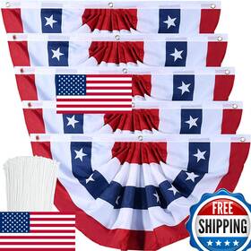 B09myz3qbl Booson American Flag Bunting Patriotic Pleated Fan Usa With Brass Grommets