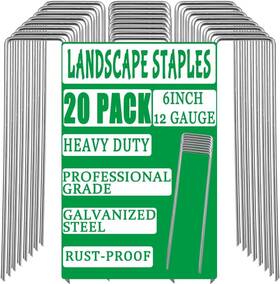 Gst-25 Borogo 6 Inch 20 Pack Garden Stakes U-shaped Tent Galvanized Silver Gst-25 Borogo 6 Inch 20 Pack Garden Stakes U-shaped Tent Galvanized Silver