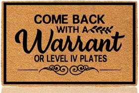 B0cqyp8kw9 Bouulm Bulm Inch Come Back With Warrant Or Level Iv Plates 30x18 Outdoor Doormat