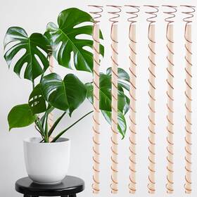 A35075 Boxob 6pcs Rustic Spiral Electroculture Plant Stakes Copper Wire Antenna