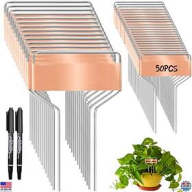 B0dlvtq93f Brand Losyhu 50 Pcs Copper Plant Labels - 4 Inch Waterproof Garden Markers And 2 Pens Durable