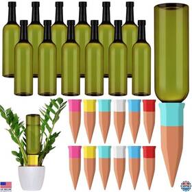 Dui-silifine-2627 Brand Silifine 12-pack Terracotta Self-watering Spikes With 26 Oz Bottles For Automatic Care