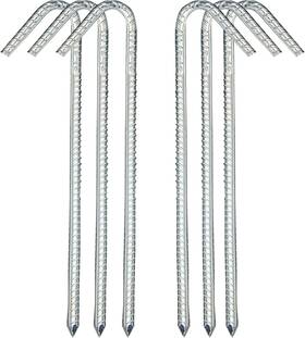 Brand Yeasing 192817169794 Ground Stakes Heavy Duty Tent Anchors Garden Staples Metal Sliver